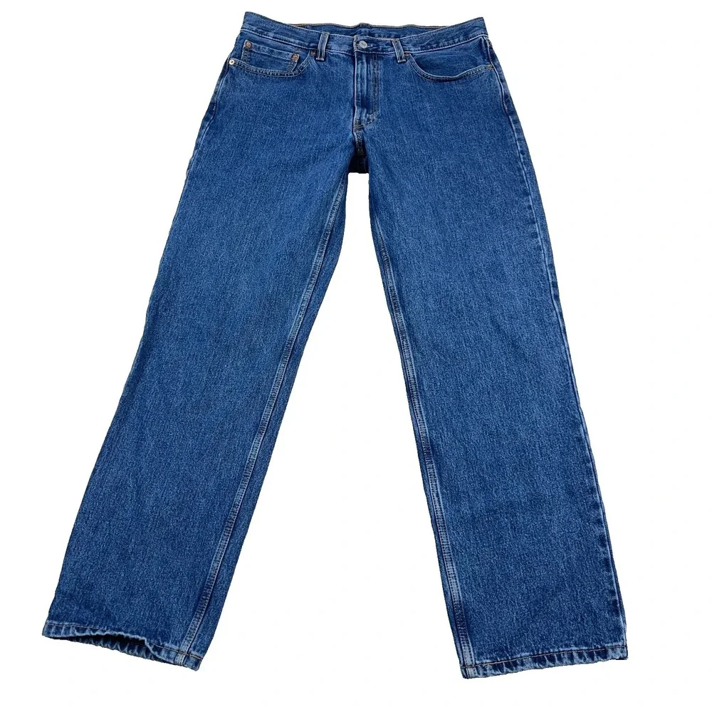 Levis 550 Jeans Men 36x34 Relaxed Fit Straight Leg Med Wash Pants Baggy Work A67